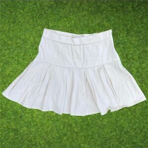 Size large beige pleated mini skirt